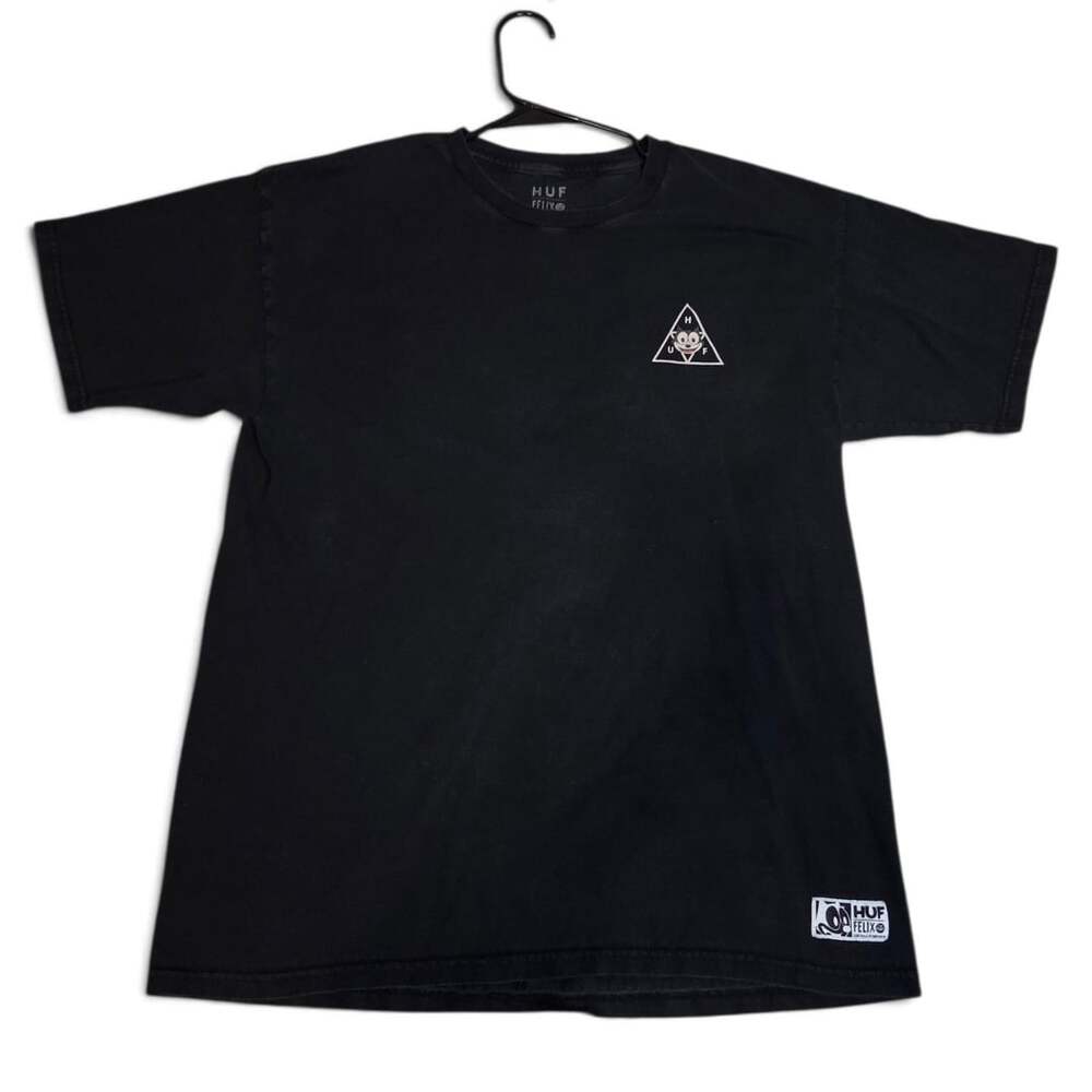 HUF x Felix the Cat Triple Triangle T-Shirt Size L Black